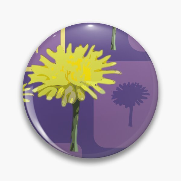 Item preview, Mod Dandelions with Purple on Purple Repeat 5748 designed and sold by Art in My Loft.