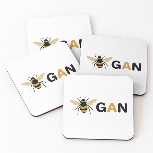 Item preview, Bee gan (Vegan) designed and sold by GrassFedVegan.