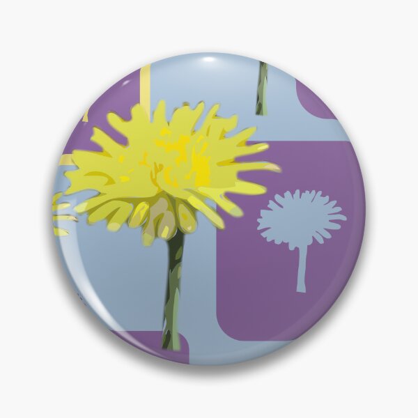 Item preview, Mod Dandelions with Purple on Sky Blue Repeat 5748 designed and sold by Art in My Loft.