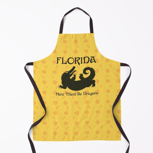 Item preview, Florida Alligator Here There Be Dragons (Dark Text) designed and sold by GatorDesign.