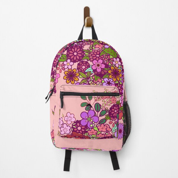 Item preview, Retro assorted flowers pink designed and sold by NineSketch.