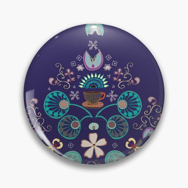 Item preview, Christmas coffee cup with art nouveau flowers designed and sold by Goddessart.