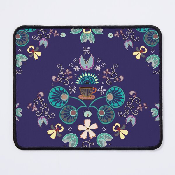 Item preview, Christmas coffee cup with art nouveau flowers designed and sold by Goddessart.