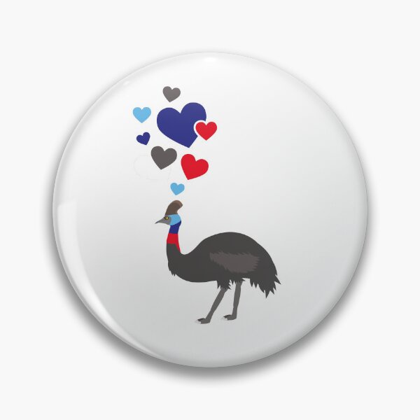 Item preview, Cute Cassowary With Hearts designed and sold by eternallygifted.