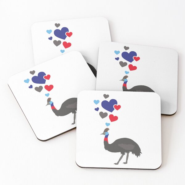Item preview, Cute Cassowary With Hearts designed and sold by eternallygifted.