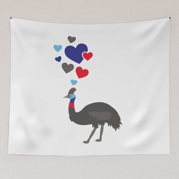 Item preview, Cute Cassowary With Hearts designed and sold by eternallygifted.
