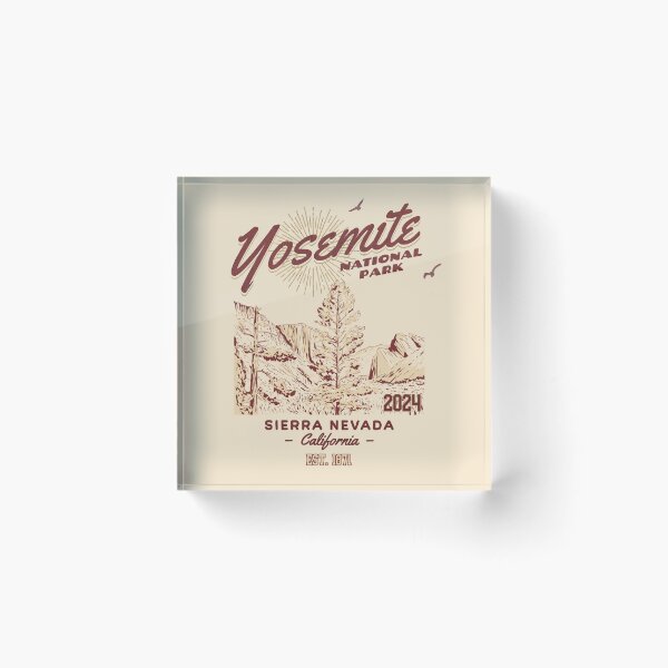 Item preview, Yosemite National Park Vintage Design Sierra Nevada California designed and sold by WanderQuestCo.