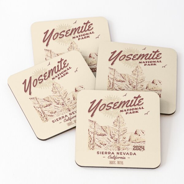 Item preview, Yosemite National Park Vintage Design Sierra Nevada California designed and sold by WanderQuestCo.