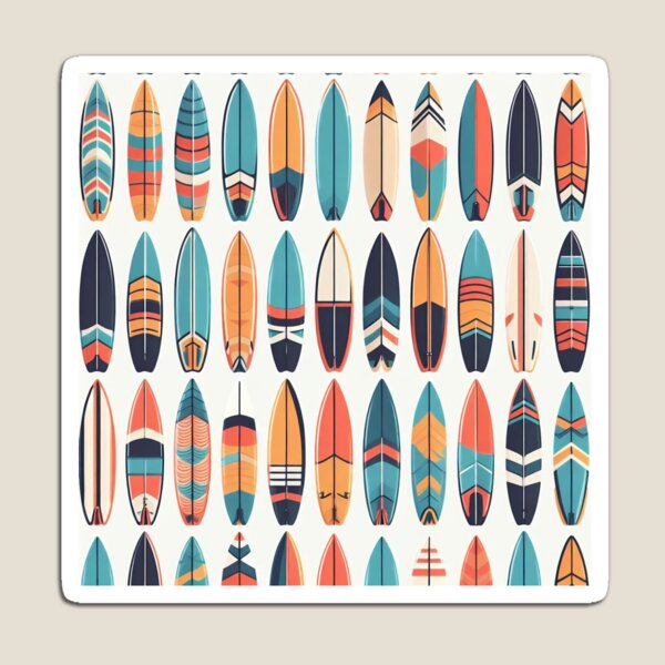 Item preview, Surfboard Pattern designed and sold by ArtFactoryAI.