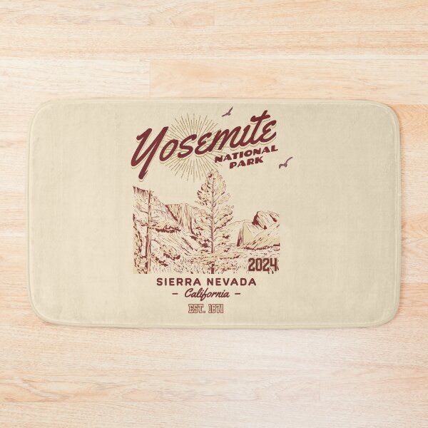 Item preview, Yosemite National Park Vintage Design Sierra Nevada California designed and sold by WanderQuestCo.