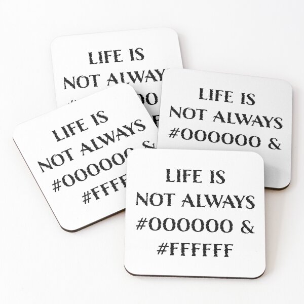 Item preview, Life is Not Always #000000 and #FFFFFF (Black & White) designed and sold by LucentJourneys.
