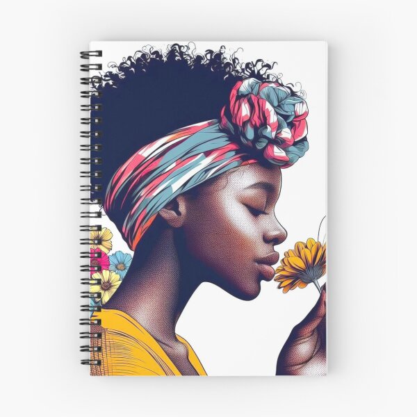 Item preview, A girl smelling the scent of flowers. designed and sold by growing-mom.