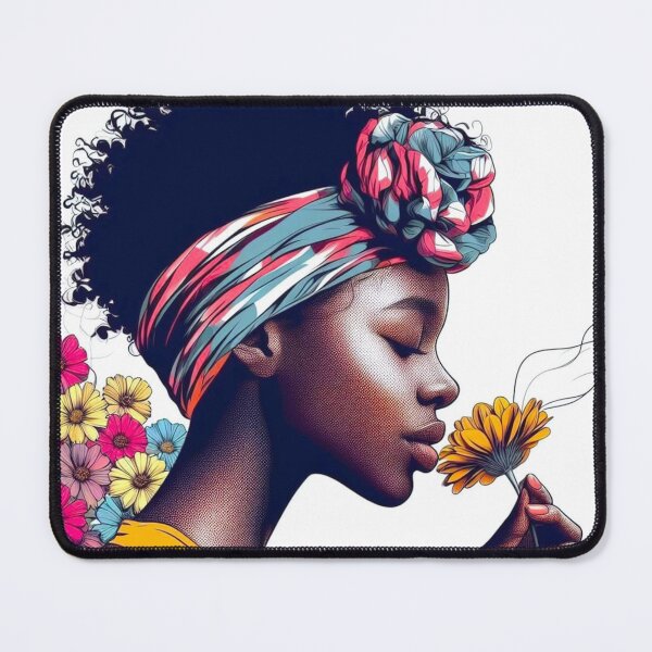 Item preview, A girl smelling the scent of flowers. designed and sold by growing-mom.