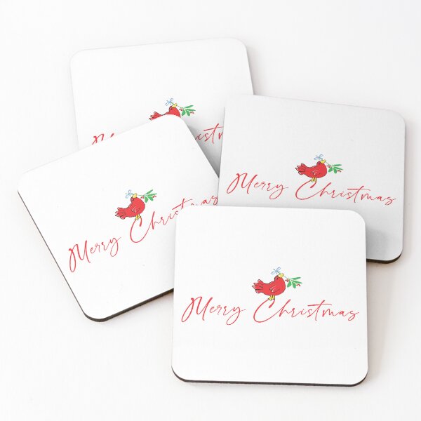 Item preview, Merry Christmas Red Bird with Mistletoe designed and sold by sfernleaf.