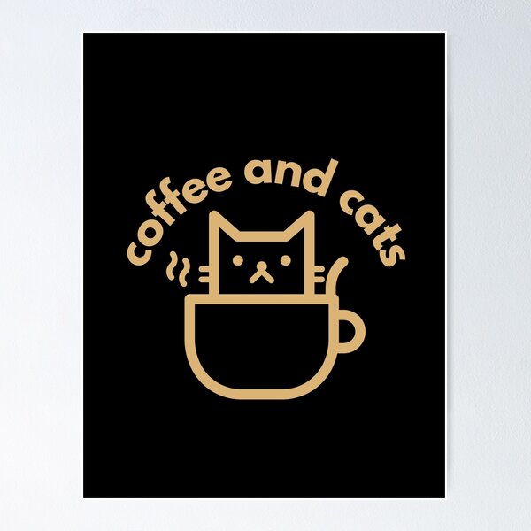 Item preview, Coffee and Cats designed and sold by Rukyta.