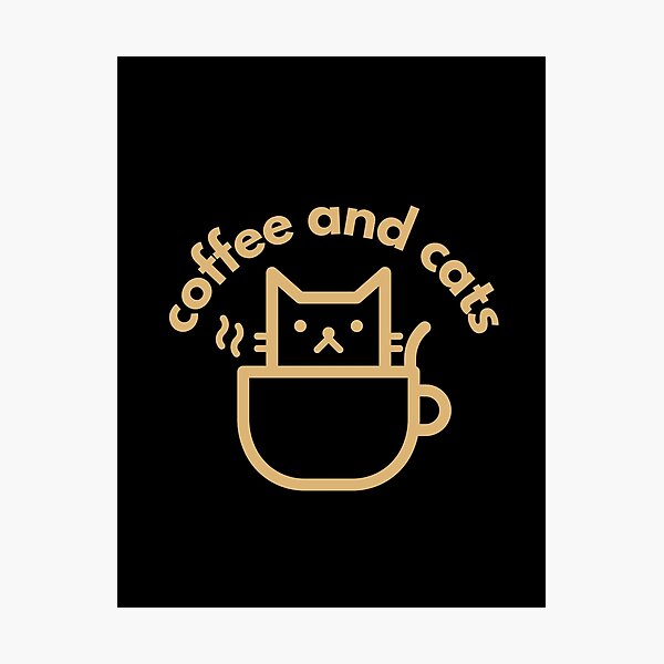 Item preview, Coffee and Cats designed and sold by Rukyta.