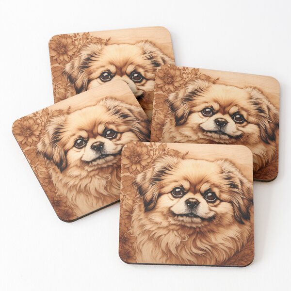 Item preview, Pekingese: The Regal Splendor of Wood (Pyro Pets Art - 123) designed and sold by pyropetsart.
