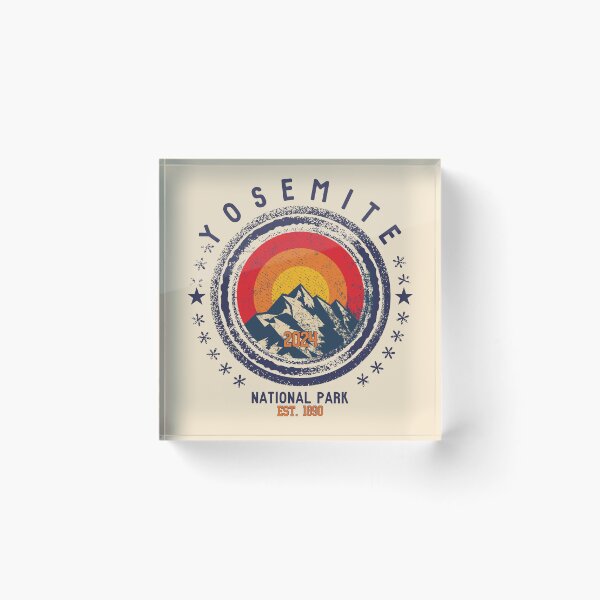 Item preview, Yosemite National Park Vintage Design Sierra Nevada California designed and sold by WanderQuestCo.