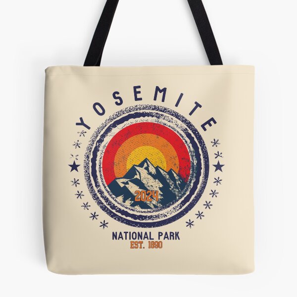 Item preview, Yosemite National Park Vintage Design Sierra Nevada California designed and sold by WanderQuestCo.