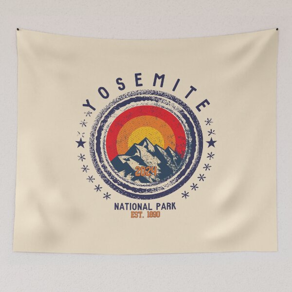 Item preview, Yosemite National Park Vintage Design Sierra Nevada California designed and sold by WanderQuestCo.