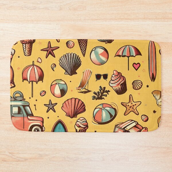 Item preview, Retro Beach Pattern designed and sold by ArtFactoryAI.