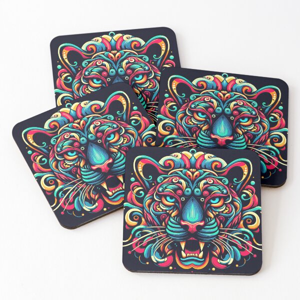 Item preview, a vibrant panther in an array of colors designed and sold by clearviewstock.