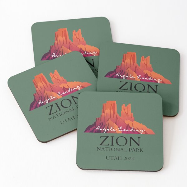 Item preview, Zion National Park Vintage Design Utah designed and sold by WanderQuestCo.