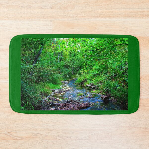 Item preview, Scenery in Sarnano near Pozze dell'Acquasanta with waters, rocks, musk, greenery, trees, crowns designed and sold by Kristina Drozd.