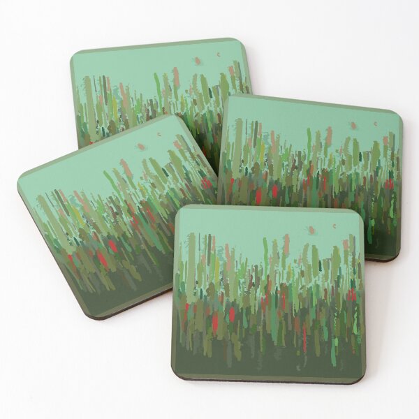 Item preview, Abstract Plants Field of Pink and Red Flowers  designed and sold by pngrktes-art.