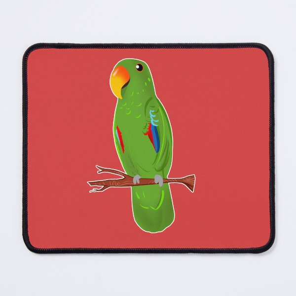 Item preview, Ekkie Cute green Eclectus Parrot for parrot lovers designed and sold by SusanaDesigns.
