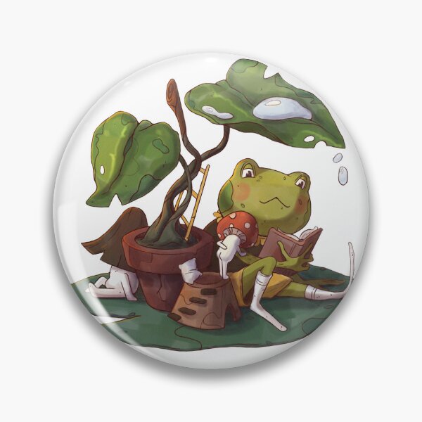 Item preview, Reading Plant Frog Illustration designed and sold by Algaliar23.