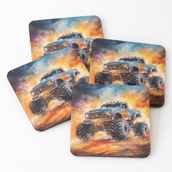 Item preview, Blue Monster Truck Watercolor designed and sold by Samuelsboro.