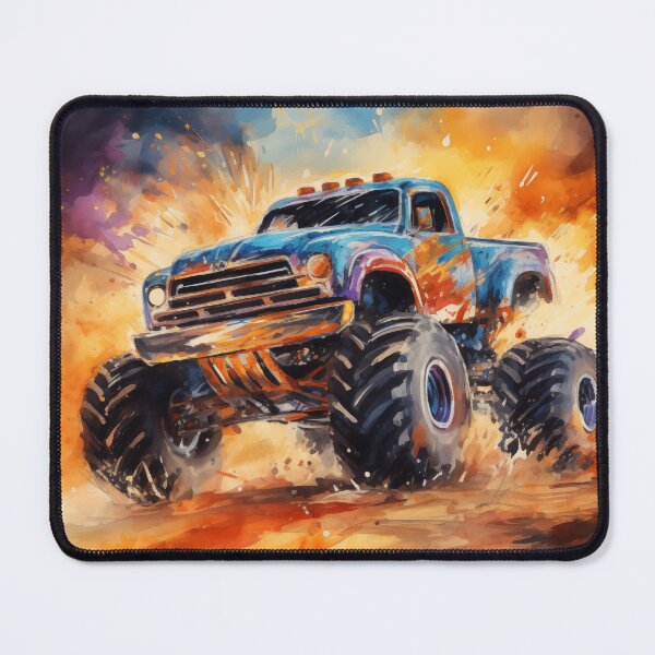 Item preview, Blue Monster Truck Watercolor designed and sold by Samuelsboro.