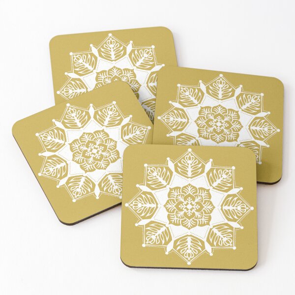 Item preview, Poinsettia Mandala - Saffron + Snow designed and sold by Irene Estelle.