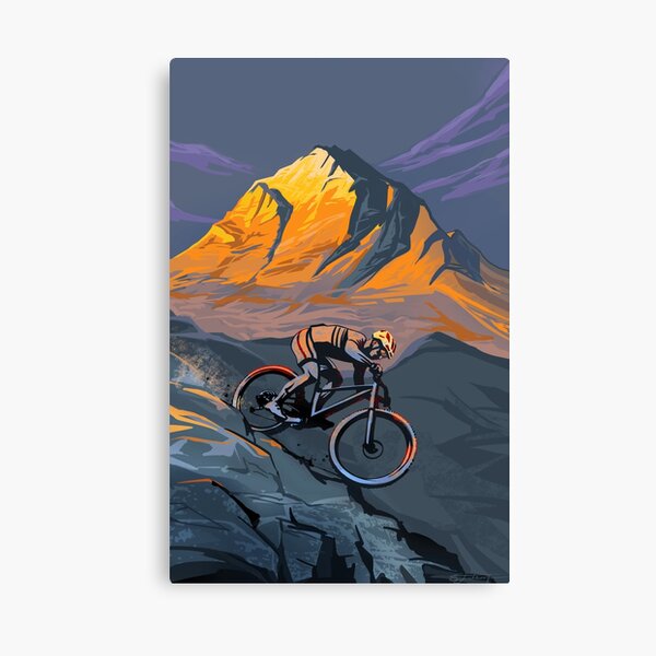 Item preview, Sunset peak mountain biker designed and sold by SFDesignstudio.