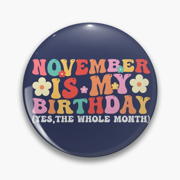 Item preview, November Is My Birthday Month Groovy Birthday Font designed and sold by ArtMeetsPizza.
