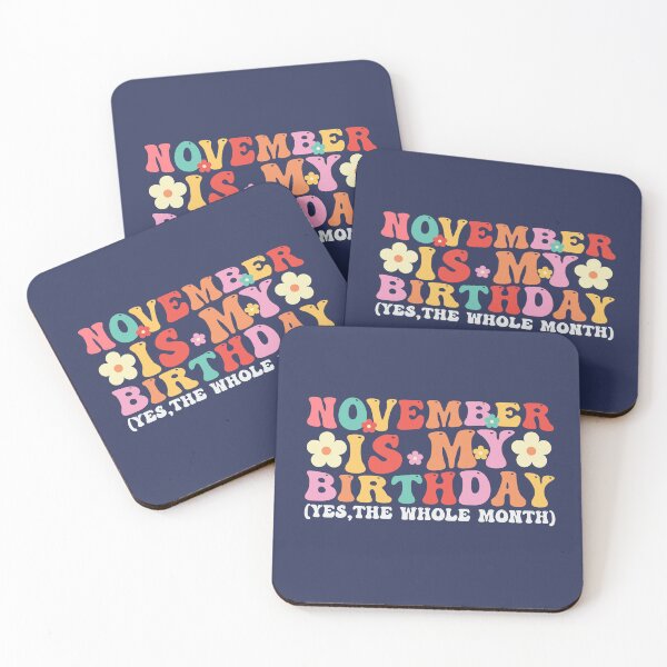 Item preview, November Is My Birthday Month Groovy Birthday Font designed and sold by ArtMeetsPizza.