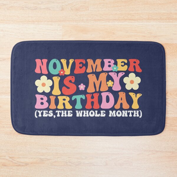 Item preview, November Is My Birthday Month Groovy Birthday Font designed and sold by ArtMeetsPizza.