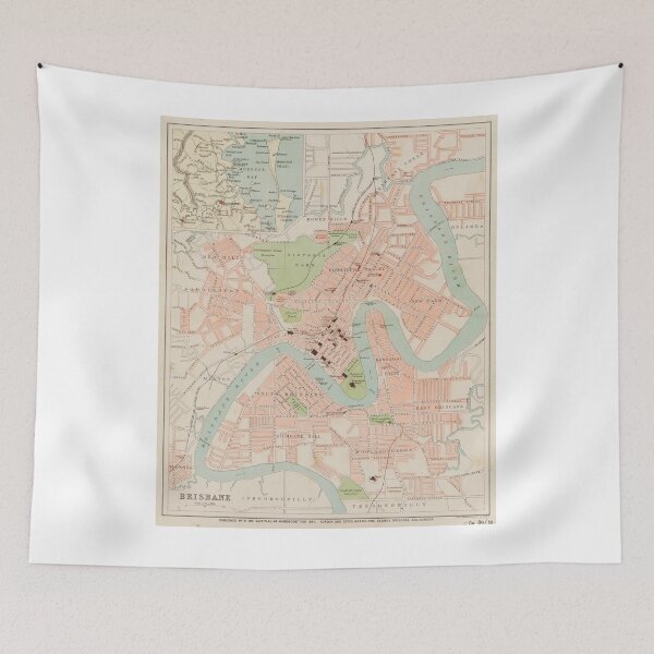 Item preview, 1890 Historical Map of Brisbane  designed and sold by housedetective.