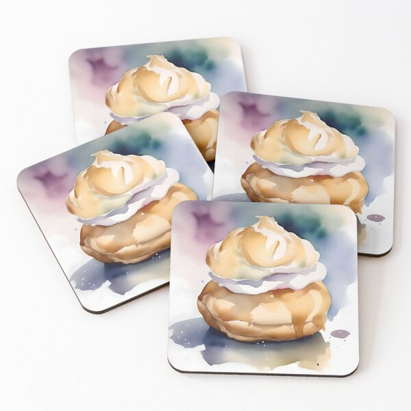 Item preview, National Cream Puff Day A - January 2 - Watercolor & Pen designed and sold by Oldetimemercan.