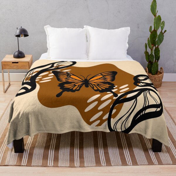 Item preview, Pretty Aesthetic Monarch Butterfly with Comforting Abstract Neutral Colored Background, made by EndlessEmporium designed and sold by EndlessEmporium.