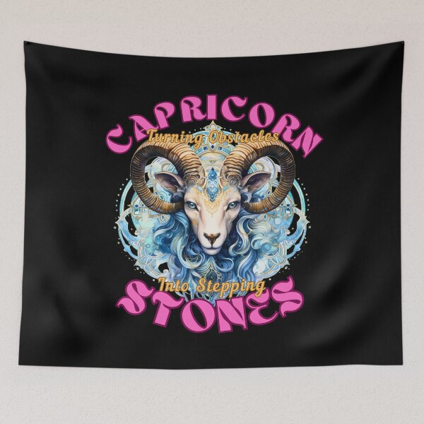 Item preview, Capricorn: Turning Obstacles Into Stepping Stones. capricorn constellation designed and sold by ZodiacWonders.