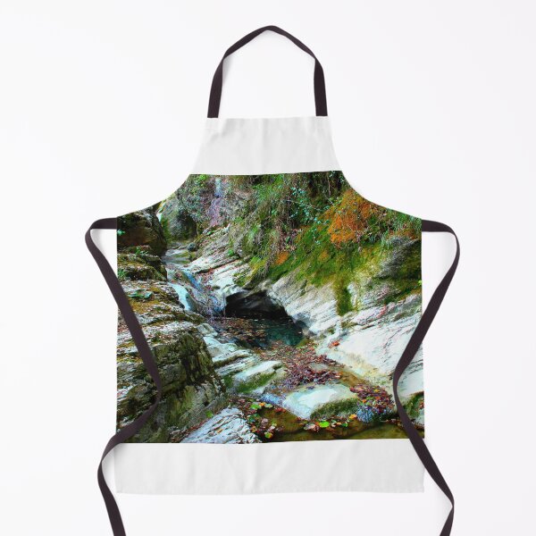 Item preview, View in Sarnano at Pozze dell'Acquasanta with rocks, rivulets, water, greenery designed and sold by Kristina Drozd.