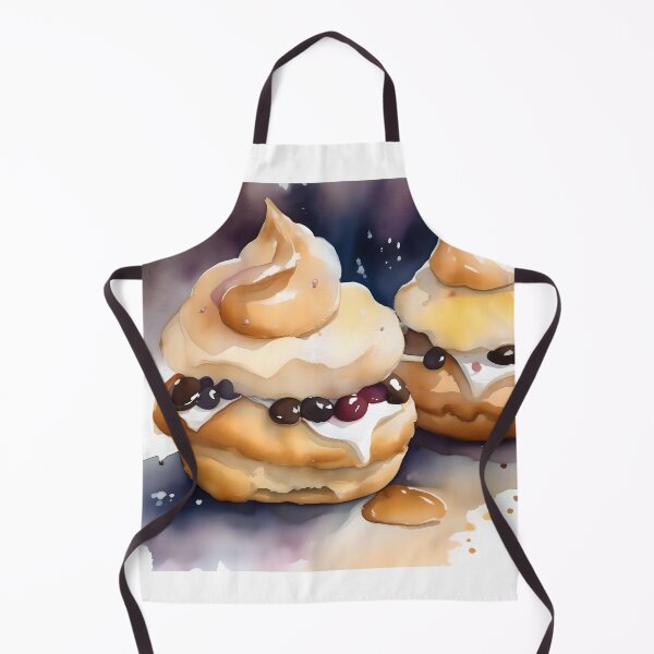 Item preview, National Cream Puff Day B - January 2 - Watercolor & Pen designed and sold by Oldetimemercan.