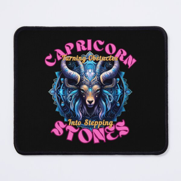 Item preview, Capricorn: Turning Obstacles Into Stepping Stones. capricorn saying designed and sold by ZodiacWonders.