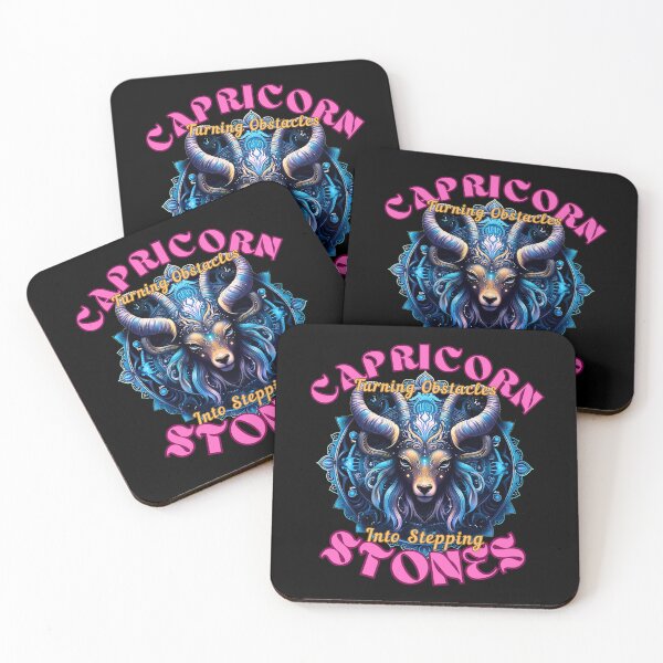Item preview, Capricorn: Turning Obstacles Into Stepping Stones. capricorn saying designed and sold by ZodiacWonders.