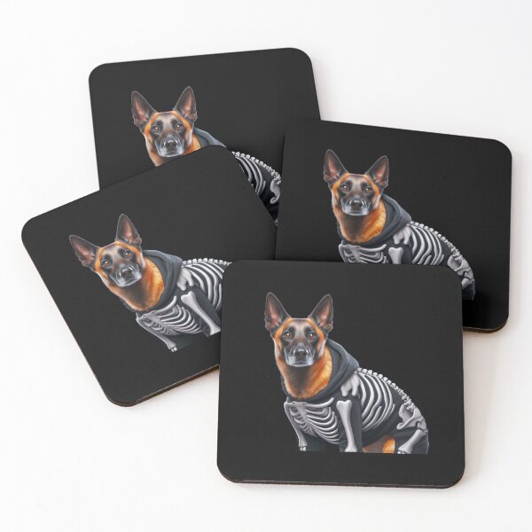 Item preview, German Shepherd in Skeleton Costume T-Shirt - Spook-tacular Pup designed and sold by American Artist Designs.