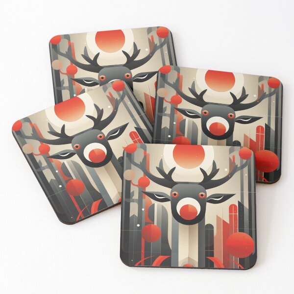 Item preview, Christmas Reindeer in Bauhaus Style designed and sold by OddCorro.