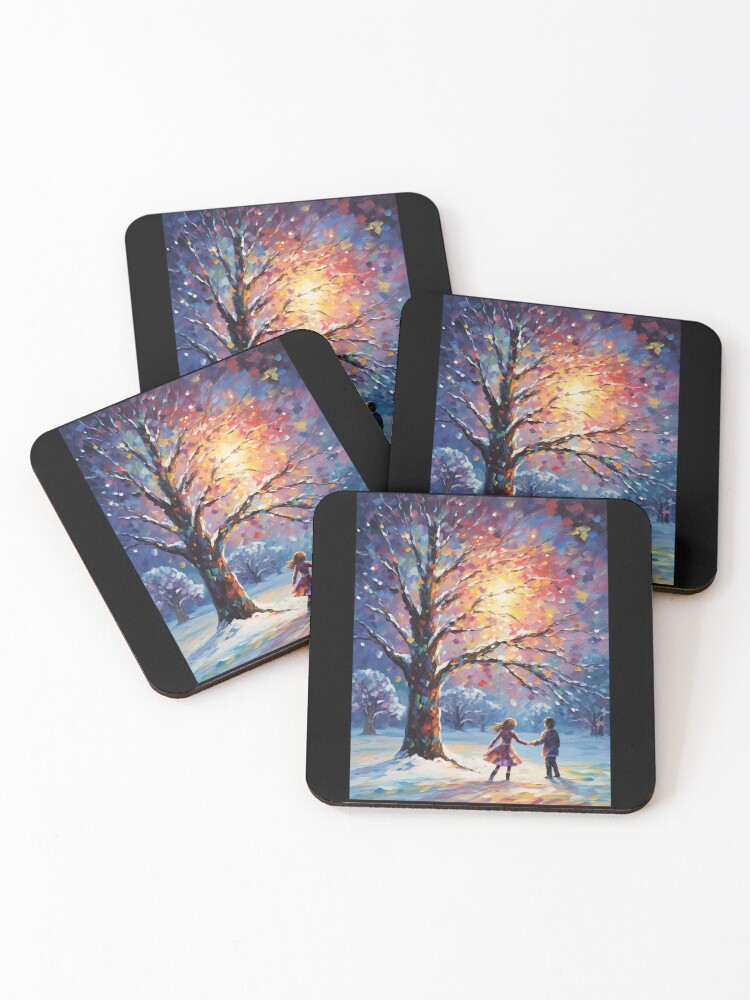 Thumbnail 1 of 5, Coasters (Set of 4), Dancing Under The Moonlight designed and sold by TorpStore.