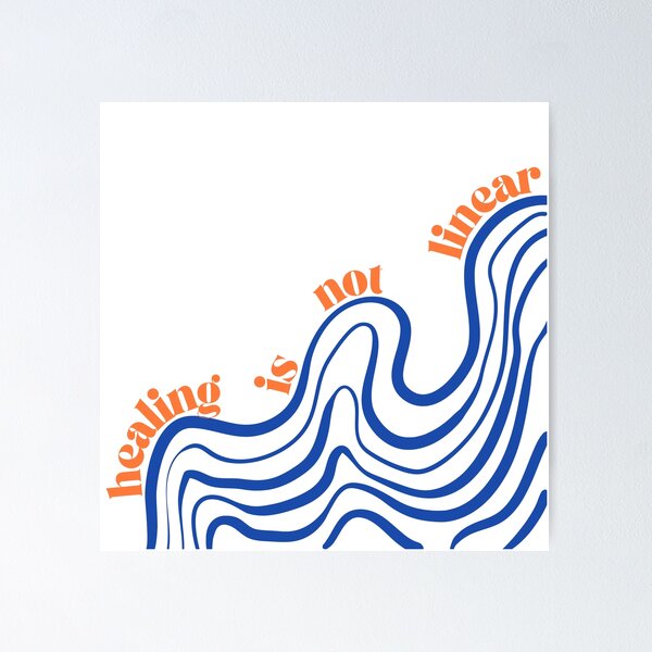 Item preview, Healing Is Not Linear Squiggles designed and sold by lulifilu.